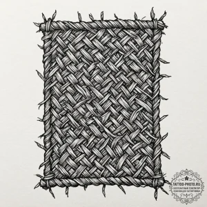 The texture of a woven piece of fabric, like... - эскиз тату (№1752862937_0, 18.07.2025 18:22) — tattoo-photo.ru