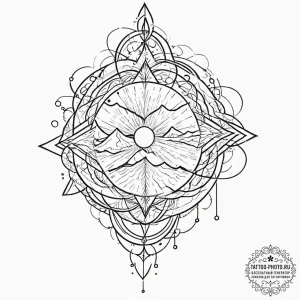 Tattoo design an abstract representation of d... - эскиз тату (№1752864382_0, 18.07.2025 18:46) — tattoo-photo.ru