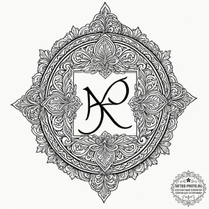 98. tattoo sketch: "bereginya" rune with a sm... - эскиз тату (№1752865820_0, 18.07.2025 19:10) — tattoo-photo.ru