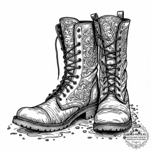 Tattoo design a detailed image of worn combat... - эскиз тату (№1752865904_0, 18.07.2025 19:11) — tattoo-photo.ru