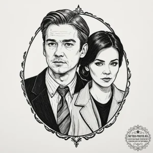 A neo-traditional portrait of the main charac... - эскиз тату (№1752866671_0, 18.07.2025 19:24) — tattoo-photo.ru