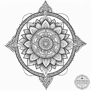 A dotwork mandala incorporating the imperial... - эскиз тату (№1752867691_0, 18.07.2025 19:41) — tattoo-photo.ru