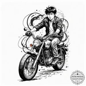 138. (akira) trash polka tattoo of kaneda on... - эскиз тату (№1752867946_0, 18.07.2025 19:45) — tattoo-photo.ru