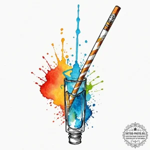 A linework tattoo of her long cigarette holde... - эскиз тату (№1752869067_0, 18.07.2025 20:04) — tattoo-photo.ru