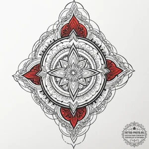 Tattoo sketch a series of interconnected geom... - эскиз тату (№1752870174_0, 18.07.2025 20:22) — tattoo-photo.ru