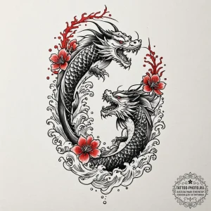 A watercolor tattoo of the iconic "goth dance... - эскиз тату (№1752870429_0, 18.07.2025 20:27) — tattoo-photo.ru