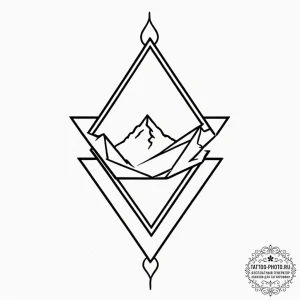 Tattoo design: a geometric tattoo of mokosh's... - эскиз тату (№1752871278_0, 18.07.2025 20:41) — tattoo-photo.ru