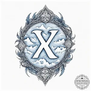 92. tattoo design: a "vetar" rune blending in... - эскиз тату (№1752871788_0, 18.07.2025 20:49) — tattoo-photo.ru
