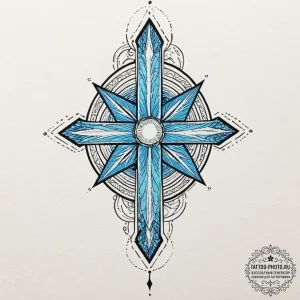 A neo-traditional tattoo of the tesseract, gl... - эскиз тату (№1752873655_0, 18.07.2025 21:20) — tattoo-photo.ru