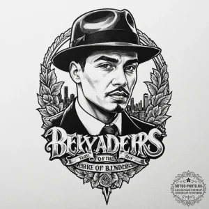 A chicano lettering tattoo "by order of the p... - эскиз тату (№1752874570_0, 18.07.2025 21:36) — tattoo-photo.ru