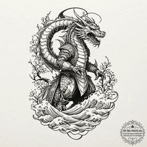 Tattoo design a silhouette of a character in... - эскиз тату (№1752875657_0, 18.07.2025 21:54) — tattoo-photo.ru