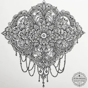 Chain, tattoo flash sheet design, on a clean... - эскиз тату (№1752879245_0, 18.07.2025 22:54) — tattoo-photo.ru