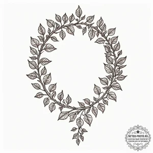 Tattoo design a climbing ivy branch, symboliz... - эскиз тату (№1752879832_0, 18.07.2025 23:03) — tattoo-photo.ru