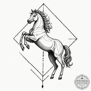 Centaur, tattoo drawing outline, dotwork tatt... - эскиз тату (№1752880166_0, 18.07.2025 23:09) — tattoo-photo.ru