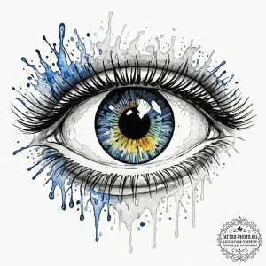 Tattoo design a fine line drawing of a human... - эскиз тату (№1752880927_0, 18.07.2025 23:22) — tattoo-photo.ru