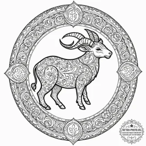 Tattoo sketch a zodiac animal in sketch style... - эскиз тату (№1752883604_0, 19.07.2025 00:06) — tattoo-photo.ru