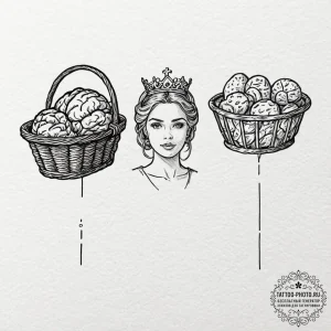 A minimalist tattoo of the five stereotypes:... - эскиз тату (№1752883853_0, 19.07.2025 00:10) — tattoo-photo.ru