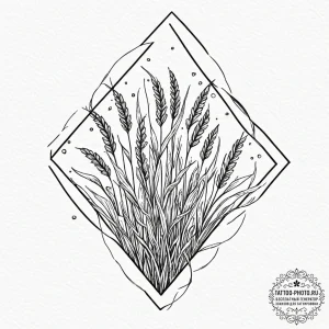 Tattoo design: a stylized "seeded field" rhom... - эскиз тату (№1752886293_0, 19.07.2025 00:51) — tattoo-photo.ru