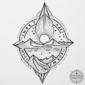 Tattoo sketch a comet's path, starting on one... - эскиз тату (№1752886626_0, 19.07.2025 00:57) — tattoo-photo.ru