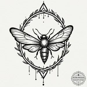 A linework tattoo of the firefly symbol from... - эскиз тату (№1752888536_0, 19.07.2025 01:28) — tattoo-photo.ru