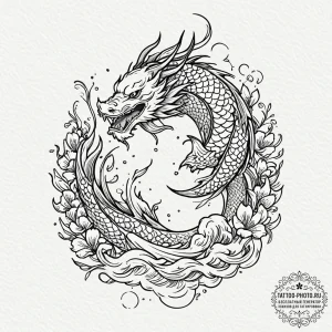 Tattoo design a small, abstract brushstroke r... - эскиз тату (№1752889034_0, 19.07.2025 01:37) — tattoo-photo.ru