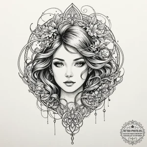 Tattoo design an abstract representation of "... - эскиз тату (№1752889450_0, 19.07.2025 01:44) — tattoo-photo.ru