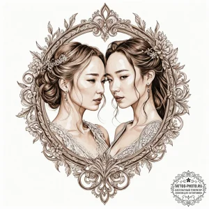 A watercolor sketch of the main characters fr... - эскиз тату (№1752890116_0, 19.07.2025 01:55) — tattoo-photo.ru