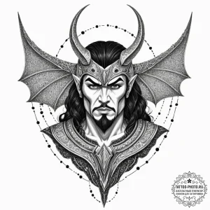 A neo-traditional portrait of a klingon warri... - эскиз тату (№1752891609_0, 19.07.2025 02:20) — tattoo-photo.ru