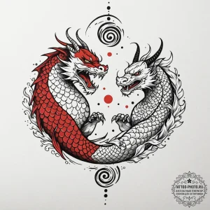 Tattoo design a stylized handshake between tw... - эскиз тату (№1752892023_0, 19.07.2025 02:27) — tattoo-photo.ru
