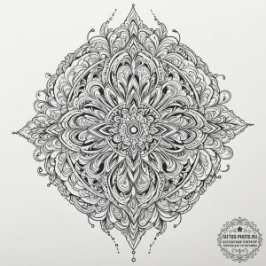Tattoo sketch an abstract flow of energy betw... - эскиз тату (№1752892687_0, 19.07.2025 02:38) — tattoo-photo.ru