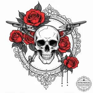 Tattoo sketch a stylized drone, vigilant and... - эскиз тату (№1752892935_0, 19.07.2025 02:42) — tattoo-photo.ru