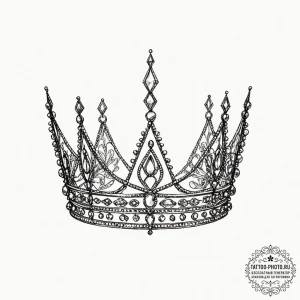 Tattoo sketch a small, minimalist crown or ti... - эскиз тату (№1752898418_0, 19.07.2025 04:13) — tattoo-photo.ru