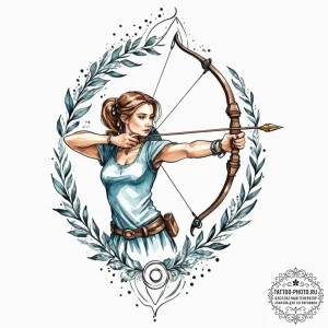 Tattoo sketch a sagittarius archer, the bow i... - эскиз тату (№1752899825_0, 19.07.2025 04:37) — tattoo-photo.ru