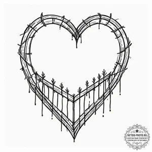 Tattoo sketch a simple, stylized fence or wal... - эскиз тату (№1752910166_0, 19.07.2025 07:29) — tattoo-photo.ru