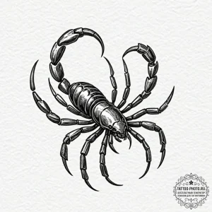 Tattoo design a realistic scorpio scorpion, w... - эскиз тату (№1752910250_0, 19.07.2025 07:30) — tattoo-photo.ru