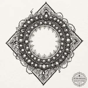 Beads, concept art for tattoo, sepia tone ske... - эскиз тату (№1752910753_0, 19.07.2025 07:39) — tattoo-photo.ru