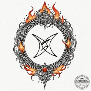 81. tattoo sketch: the rune "krada," appearin... - эскиз тату (№1752911826_0, 19.07.2025 07:57) — tattoo-photo.ru