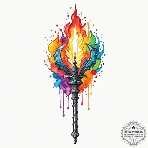 Tattoo sketch a stylized royal scepter or orb... - эскиз тату (№1752913228_0, 19.07.2025 08:20) — tattoo-photo.ru