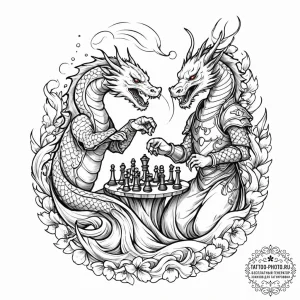 A sketch of the seventh seal, the knight play... - эскиз тату (№1752916380_0, 19.07.2025 09:13) — tattoo-photo.ru