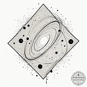 Tattoo design a watercolor nebula in soft, bl... - эскиз тату (№1752916463_0, 19.07.2025 09:14) — tattoo-photo.ru