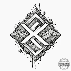 Rock (symbol), tattoo line art, watercolor ta... - эскиз тату (№1752919193_0, 19.07.2025 09:59) — tattoo-photo.ru