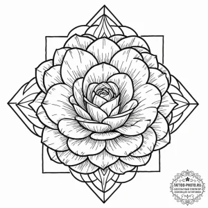 A linework tattoo of the rosebud motel sign f... - эскиз тату (№1752920429_0, 19.07.2025 10:20) — tattoo-photo.ru
