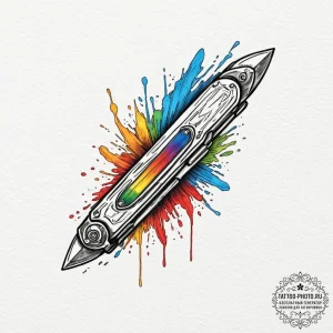 Tattoo design a classic, rugged pocket knife,... - эскиз тату (№1752921087_0, 19.07.2025 10:31) — tattoo-photo.ru