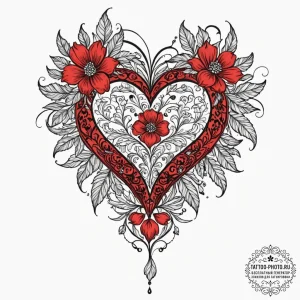Tattoo design a pixelated heart that is also... - эскиз тату (№1752921750_0, 19.07.2025 10:42) — tattoo-photo.ru