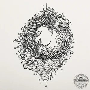 Tattoo design a glitching landscape that melt... - эскиз тату (№1752922821_0, 19.07.2025 11:00) — tattoo-photo.ru