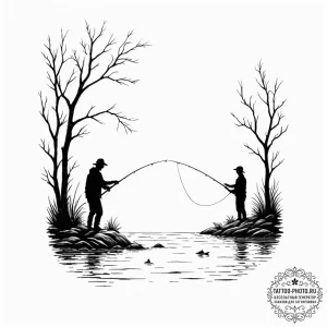Tattoo design a simple silhouette of a person... - эскиз тату (№1752925997_0, 19.07.2025 11:53) — tattoo-photo.ru