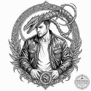 A graphic novel portrait of the driver from d... - эскиз тату (№1752931920_0, 19.07.2025 13:32) — tattoo-photo.ru