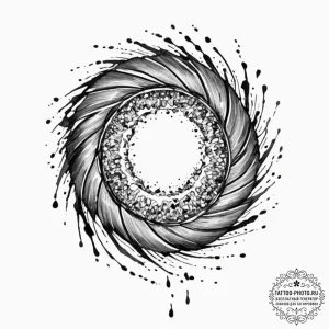 Spiral, concept art for tattoo, watercolor ta... - эскиз тату (№1752932252_0, 19.07.2025 13:37) — tattoo-photo.ru