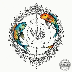 Tattoo sketch a dynamic word for the zodiac s... - эскиз тату (№1752933923_0, 19.07.2025 14:05) — tattoo-photo.ru