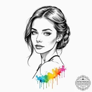 Tattoo sketch a memorial portrait in a realis... - эскиз тату (№1752934585_0, 19.07.2025 14:16) — tattoo-photo.ru
